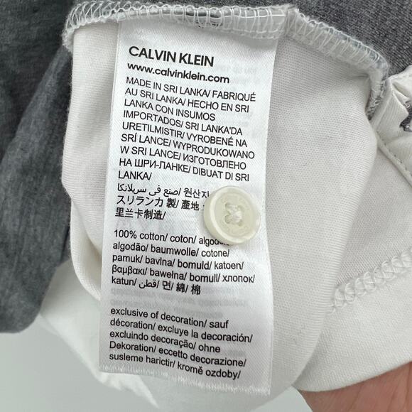 Calvin Klein (XXL) Gray Color Block Liquid Touch Polo Short Sleeve Shirt - Picture 7 of 7